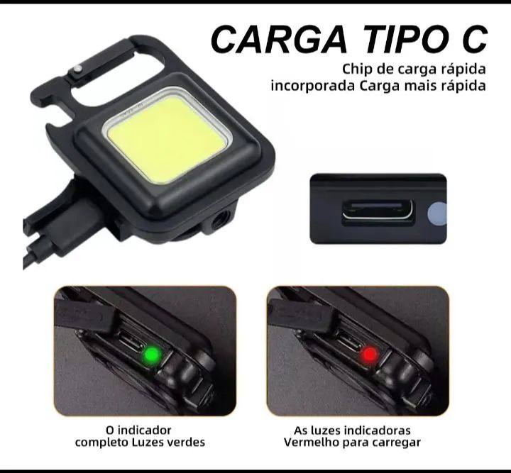 Mini Lanterna LED de Trabalho - Leve e Prática - Foto 4