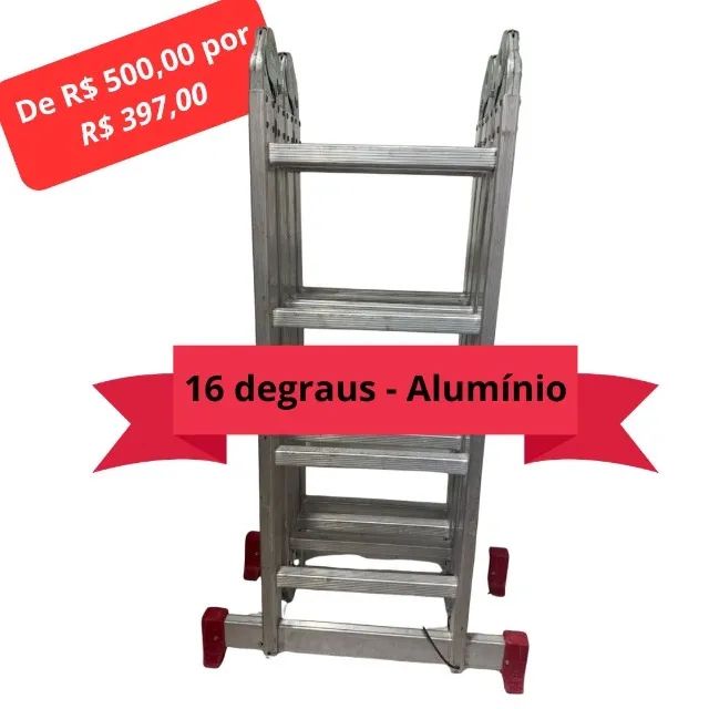 Escada 16 Degraus Alumínio 64418998844291120