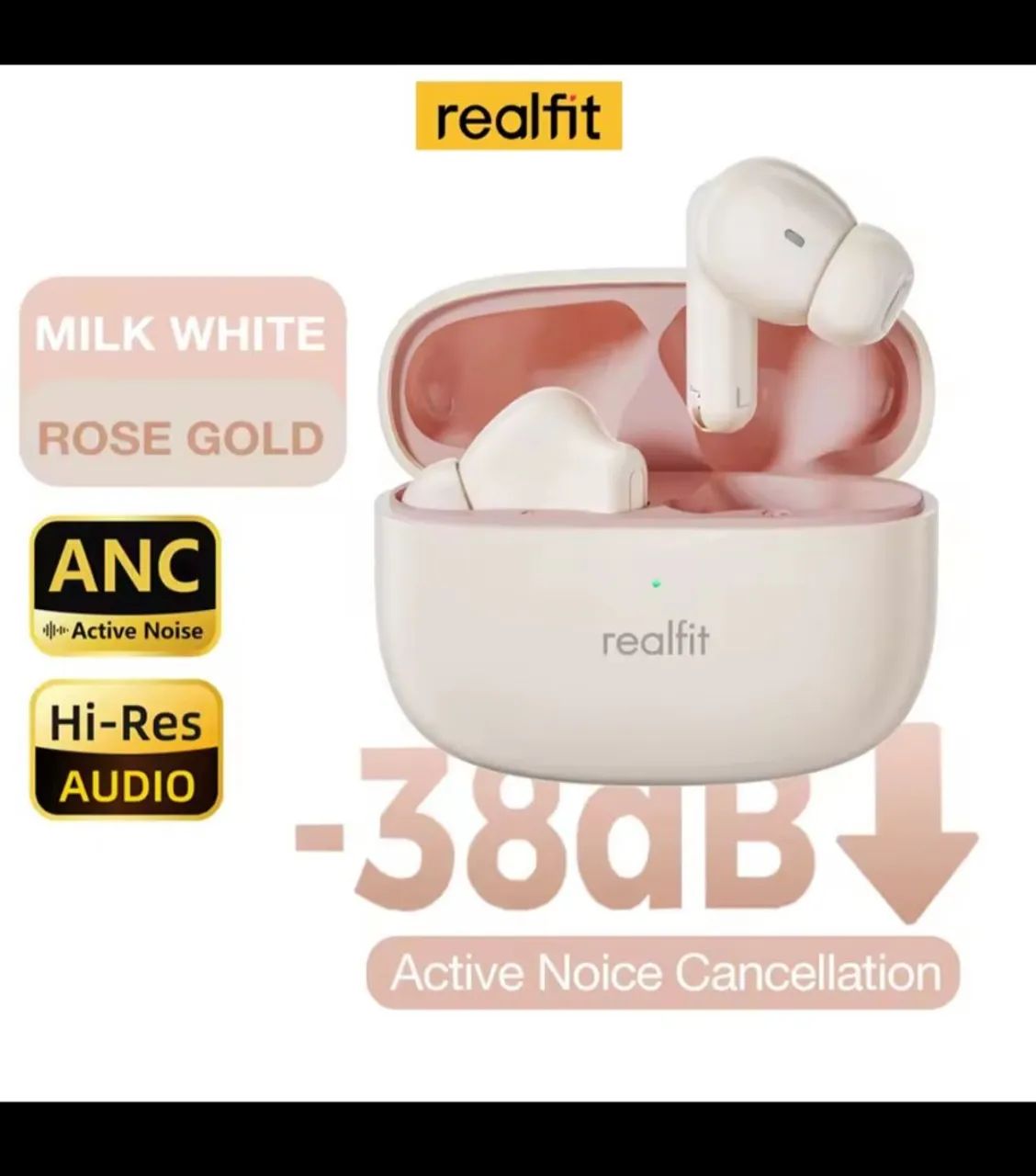 Realfit F3 - Fone de Ouvido Bluetooth com ANC - Foto 4