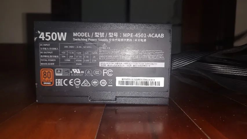 Fonte 450w Cooler Master, 80 Plus Bronze - Foto 2