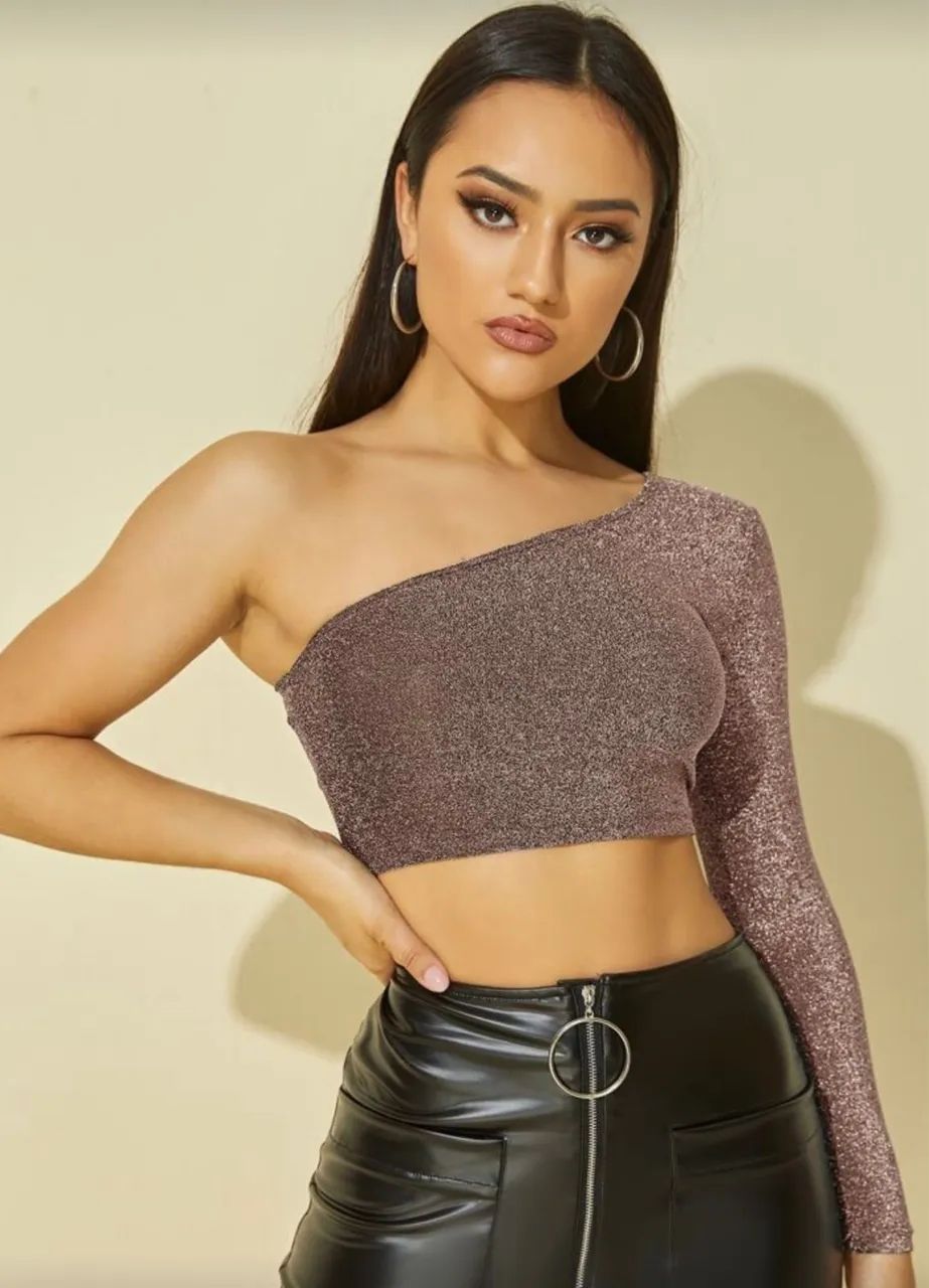Cropped lurex 