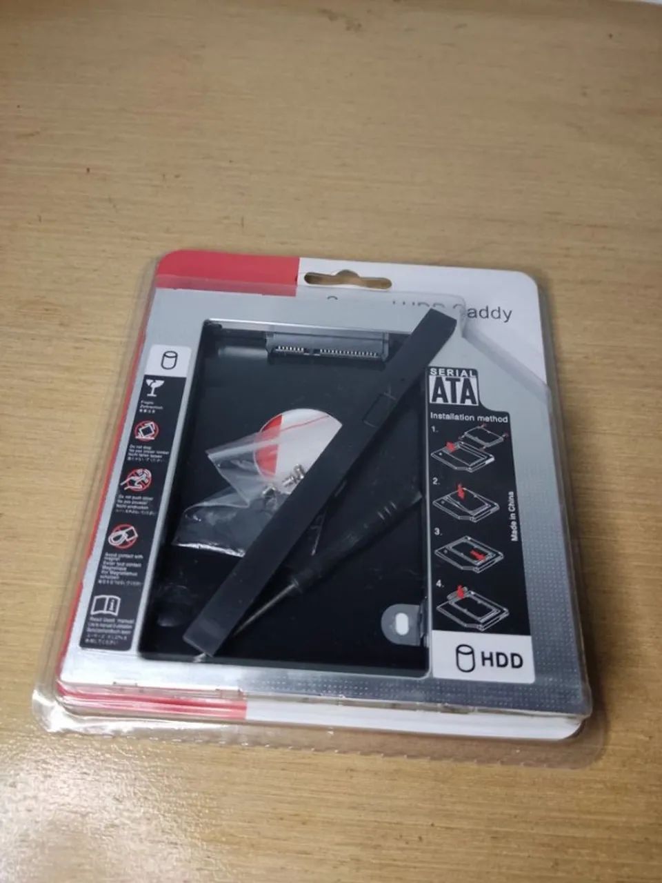 Adaptador Caddy Hd Ssd Sata Case Gaveta Dvd Notebook 9,5mm ou 12,7mm - Foto 2