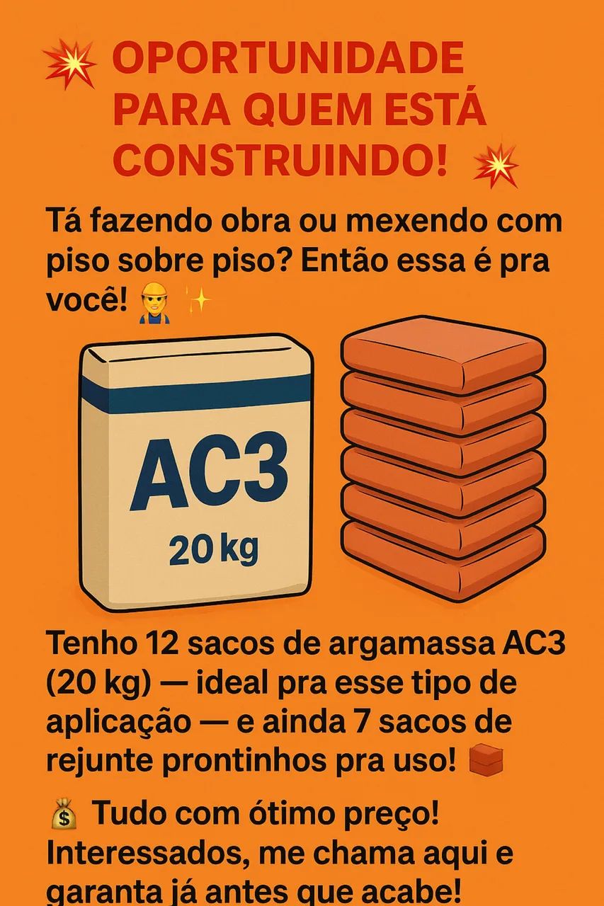 ? OPORTUNIDADE PARA QUEM ESTÁ CONSTRUINDO! 