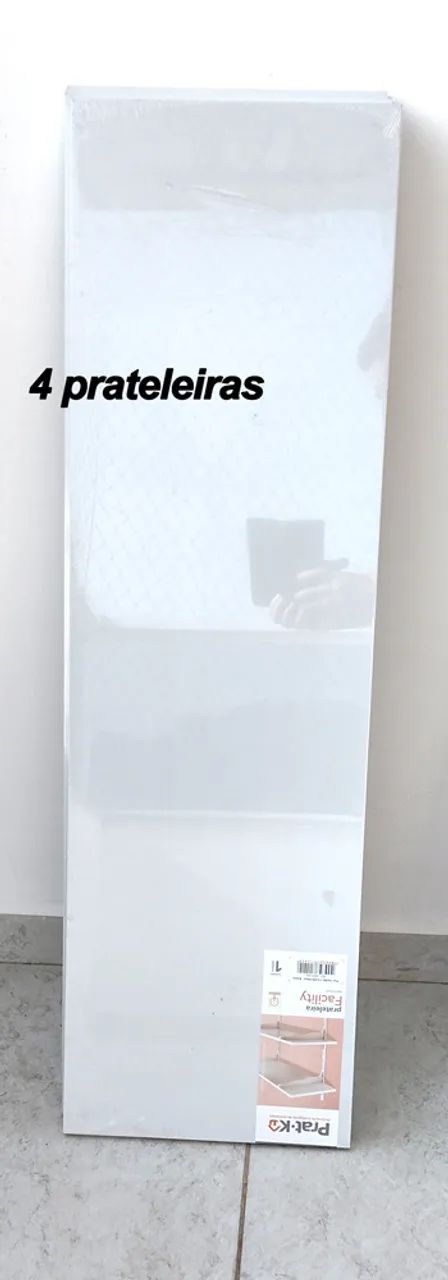 Estante de parede modular 2 trilhos de 1m, 8 suportes 30cm e 4 prateleiras - Foto 5