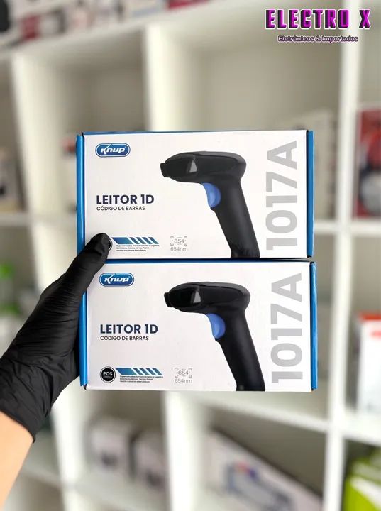 Leitor de Código de Barras 1D Knup 1017A