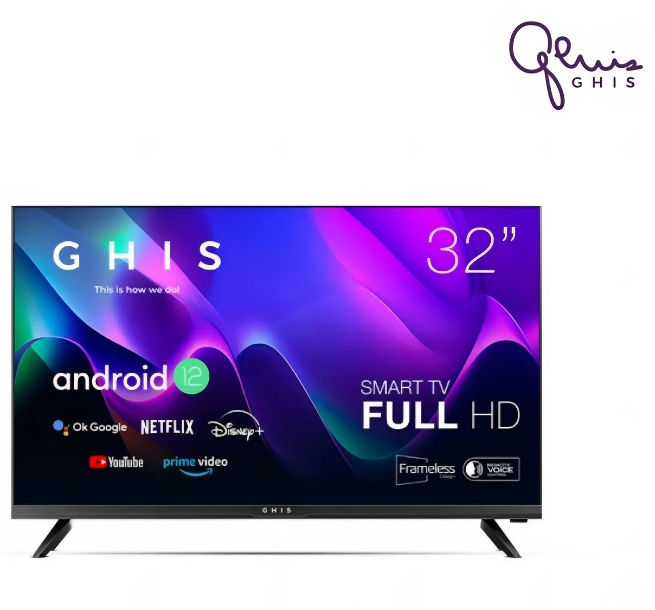 TV GHIS 32" Smart Android 12 Full HD