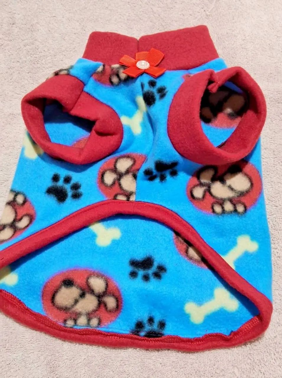 Roupa pet rosa com estampa fofa - Foto 4