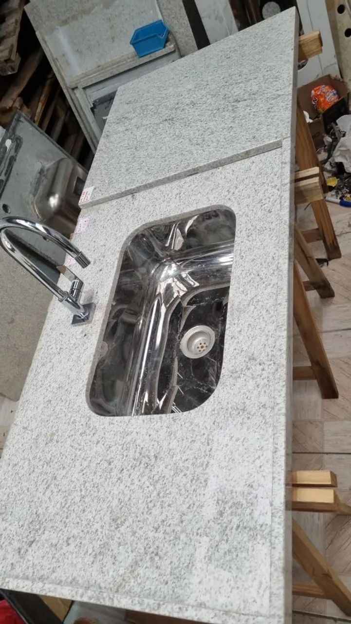 Pia de cozinha em aço inox 65cm x 54cm - Foto 5