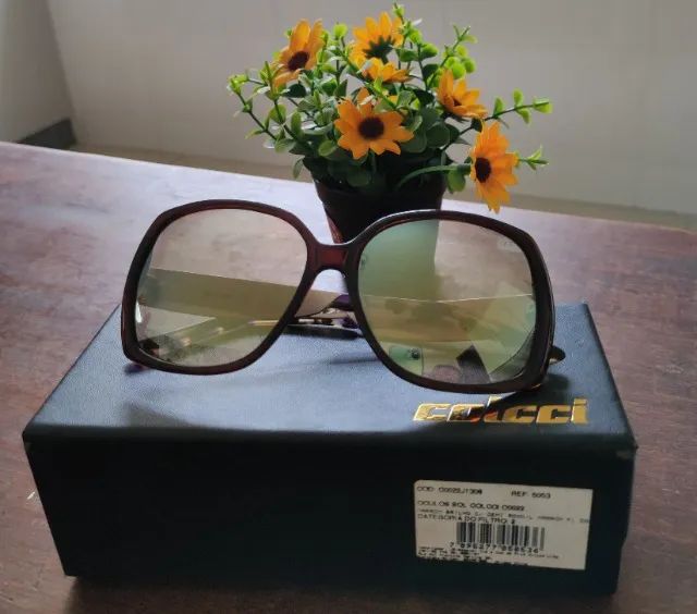 Óculos Colcci quadrado marrom espelhado original novo armação feminino  - Foto 2