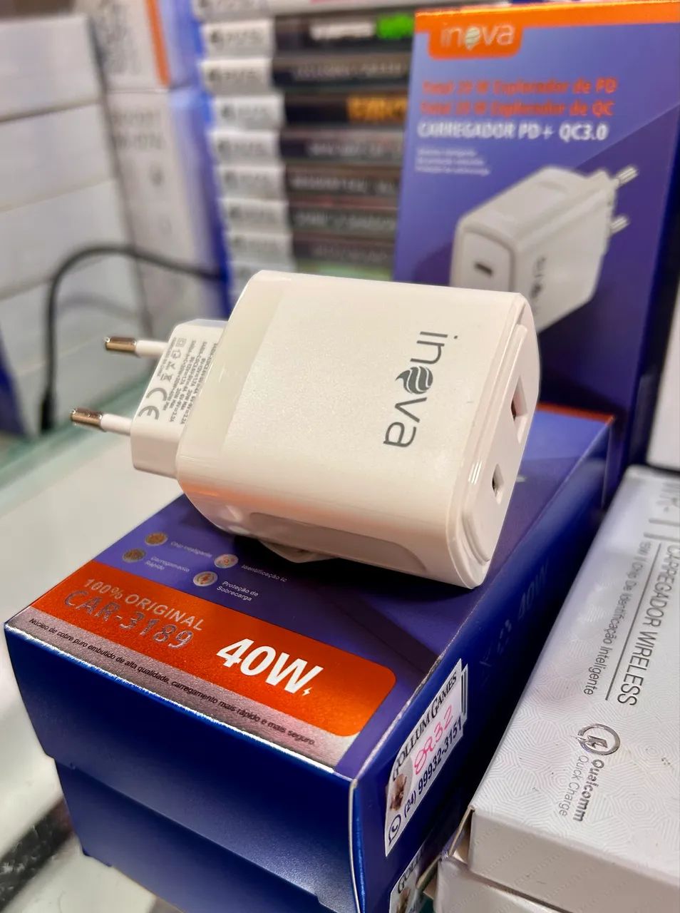 Combo Carregador Indução + Adapt. USB 40W! - Foto 2