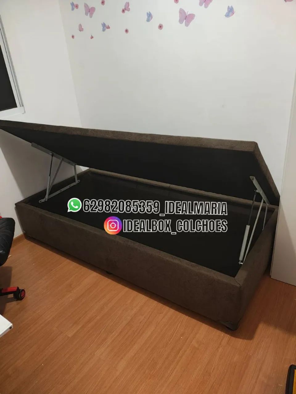 BOX BAÚ SOLTEIRO 88X188 (COLCHÃO VENDEMOS SEPARADO) - Foto 2