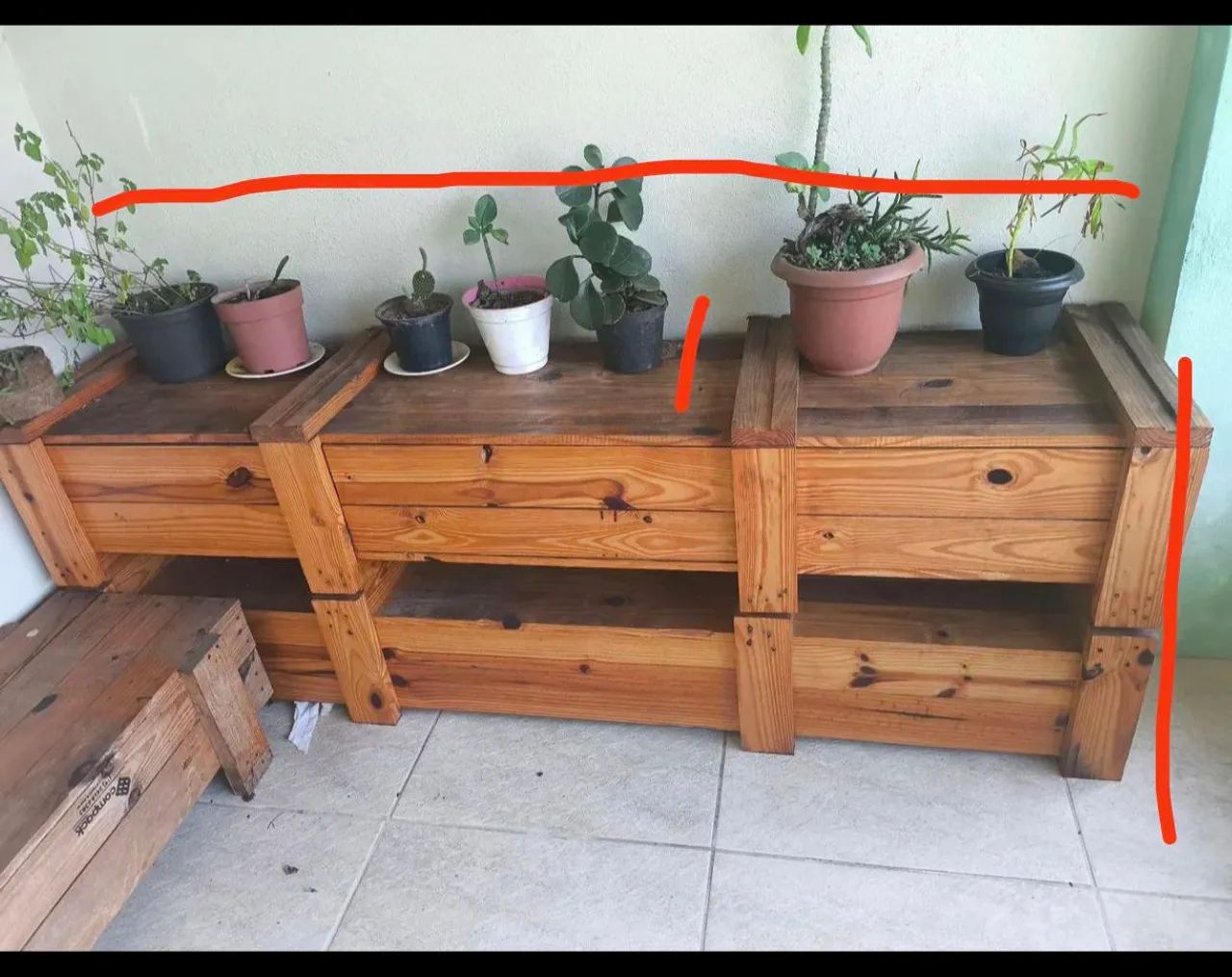 Aparador de madeira rústica para decoração - Foto 4