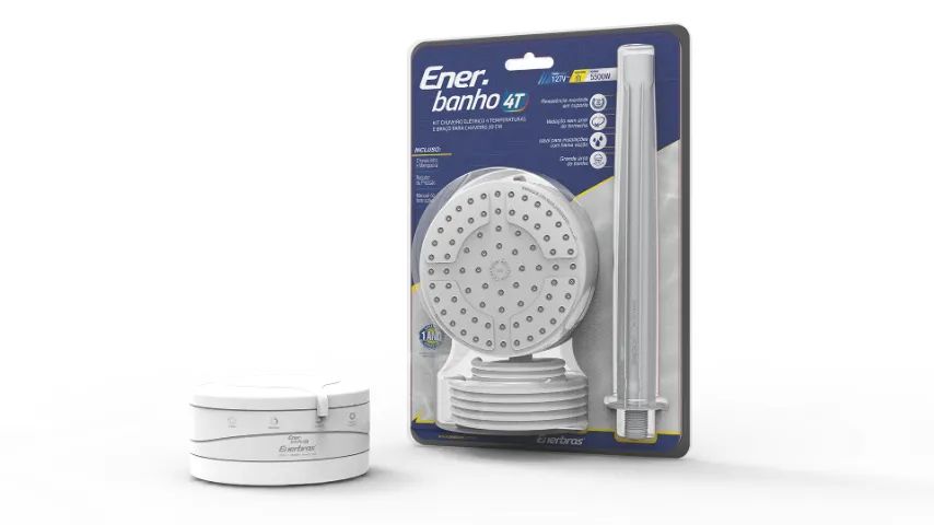 Kit Enerbanho 4T 5500W/127V + braço bco. 30cm