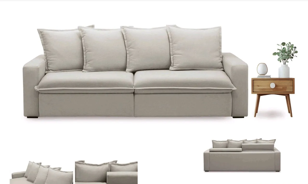 Sofá modular com design moderno e confortável