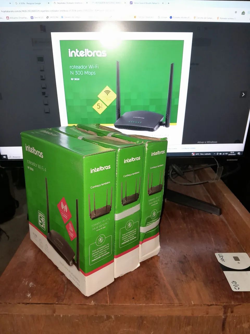 Roteador Intelbras RF 301k Wi-Fi N 300 Mbps - Novo