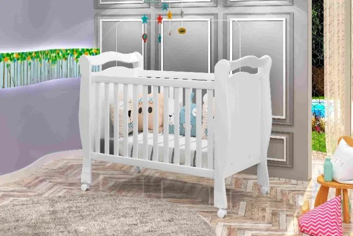 Berço Mini Cama Alvin Branco J.A Moveis - Entrega Rápida! 