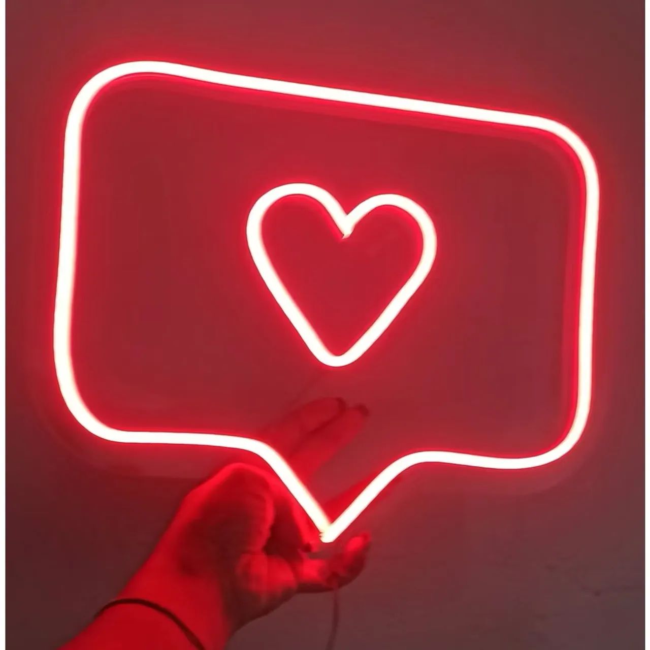 Neon led coração curtida instagram Diversos modelos e cores - Foto 2