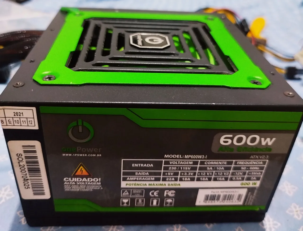 Fonte OnePower 600W MP600W3-I ATX V2.3