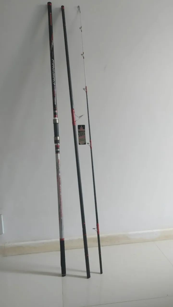 Vara pesca praia trabucco Firebird- nova - Foto 4