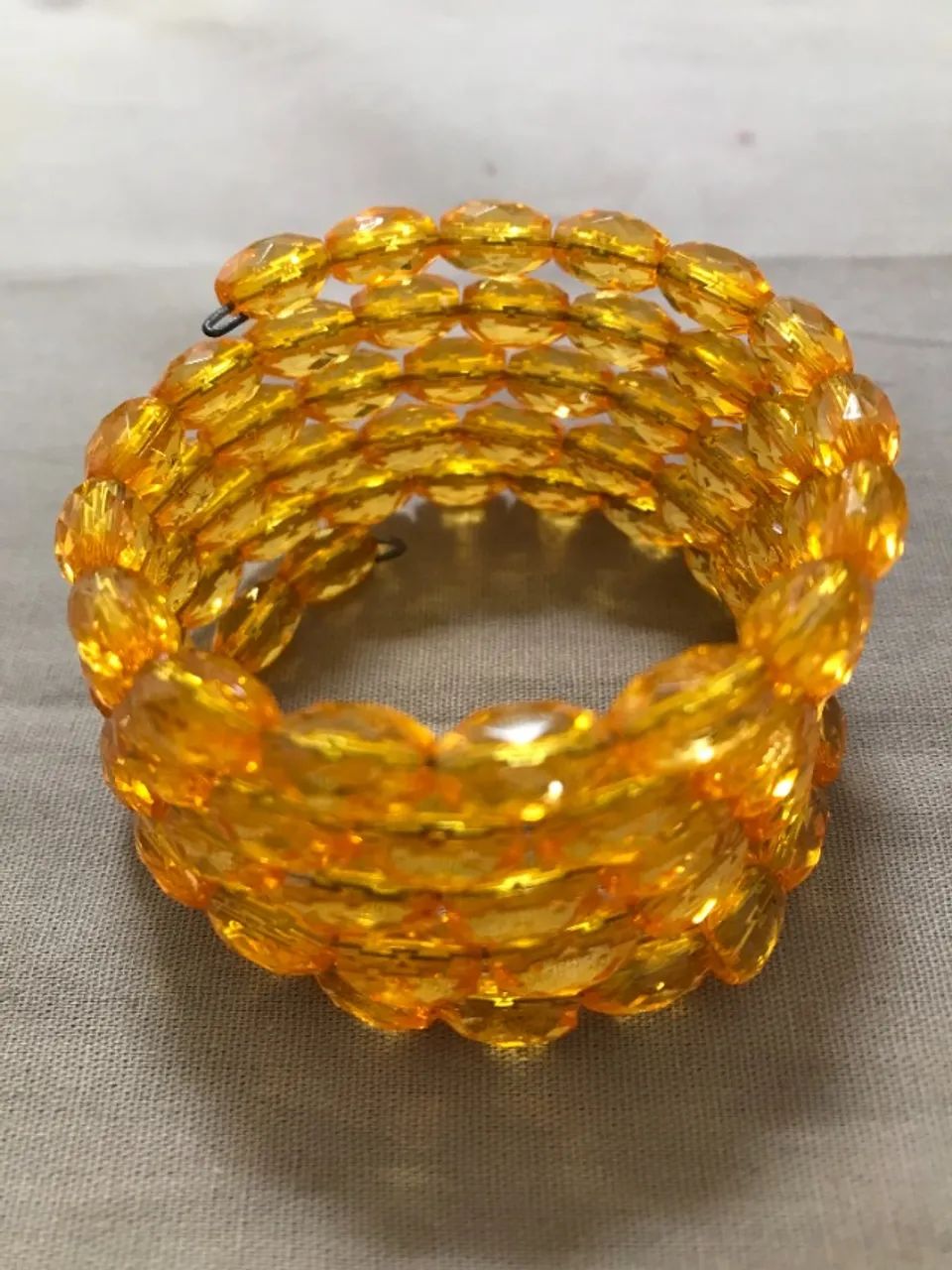 Pulseira de Enrolar em Pedras Alaranjadas - Foto 4