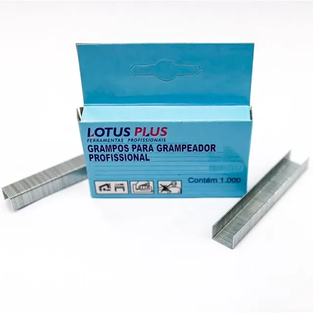Grampos 8mm Caixa c/ 1000 Para Grampeador Profissional Lotus