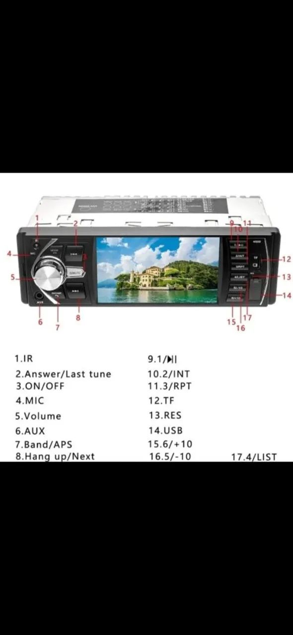 Multimídia 4.1 polegadas com câmera de ré  - Foto 3