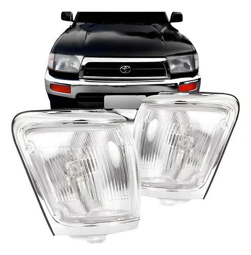 Par Lanterna Dianteira Hilux Sw4 92 A 96 Cristal Aro Cinza