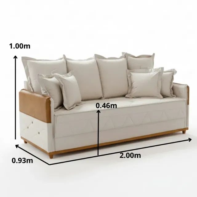 Sofá 3 lugares Vegan - Foto 3