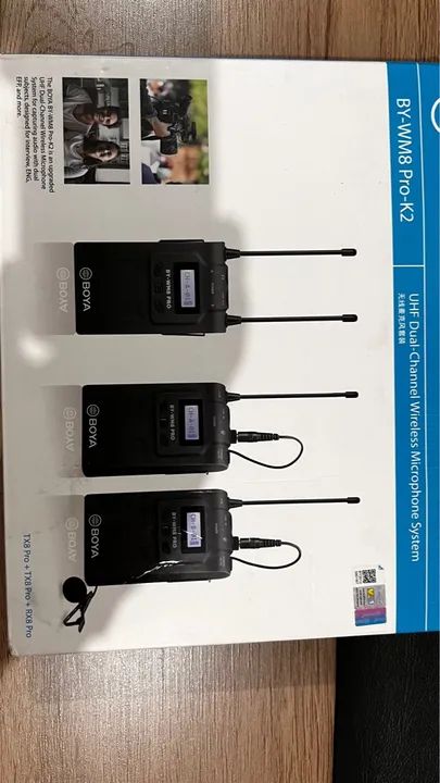 Microfone Boya Lapela S/fio By-wm8 Pro K2 P/câmera