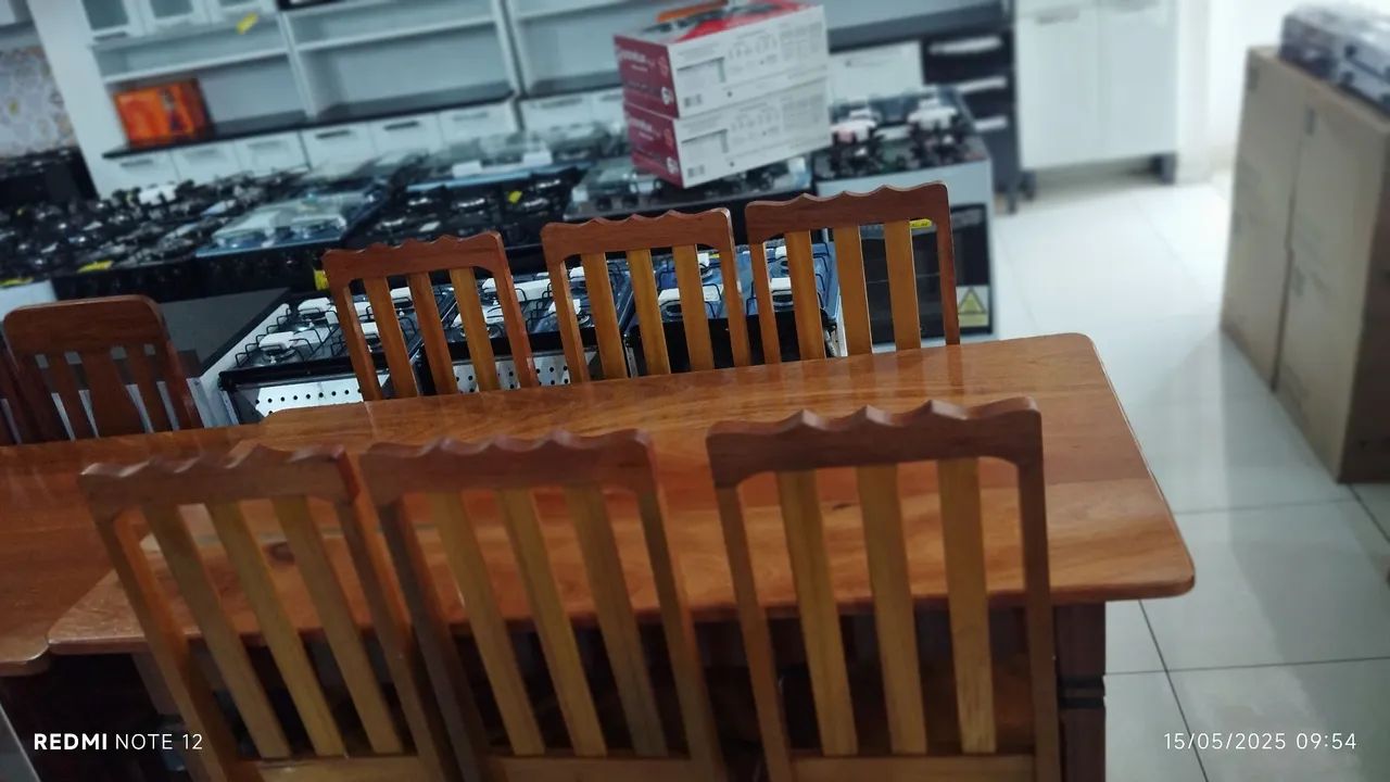 Conjunto de Mesa de Jantar com 6 Cadeiras - Foto 4