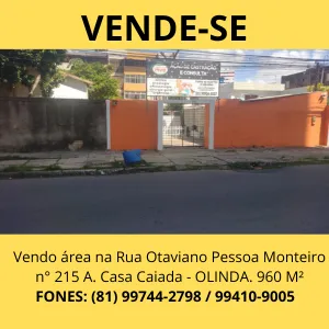 vende-se área de 960 m²
