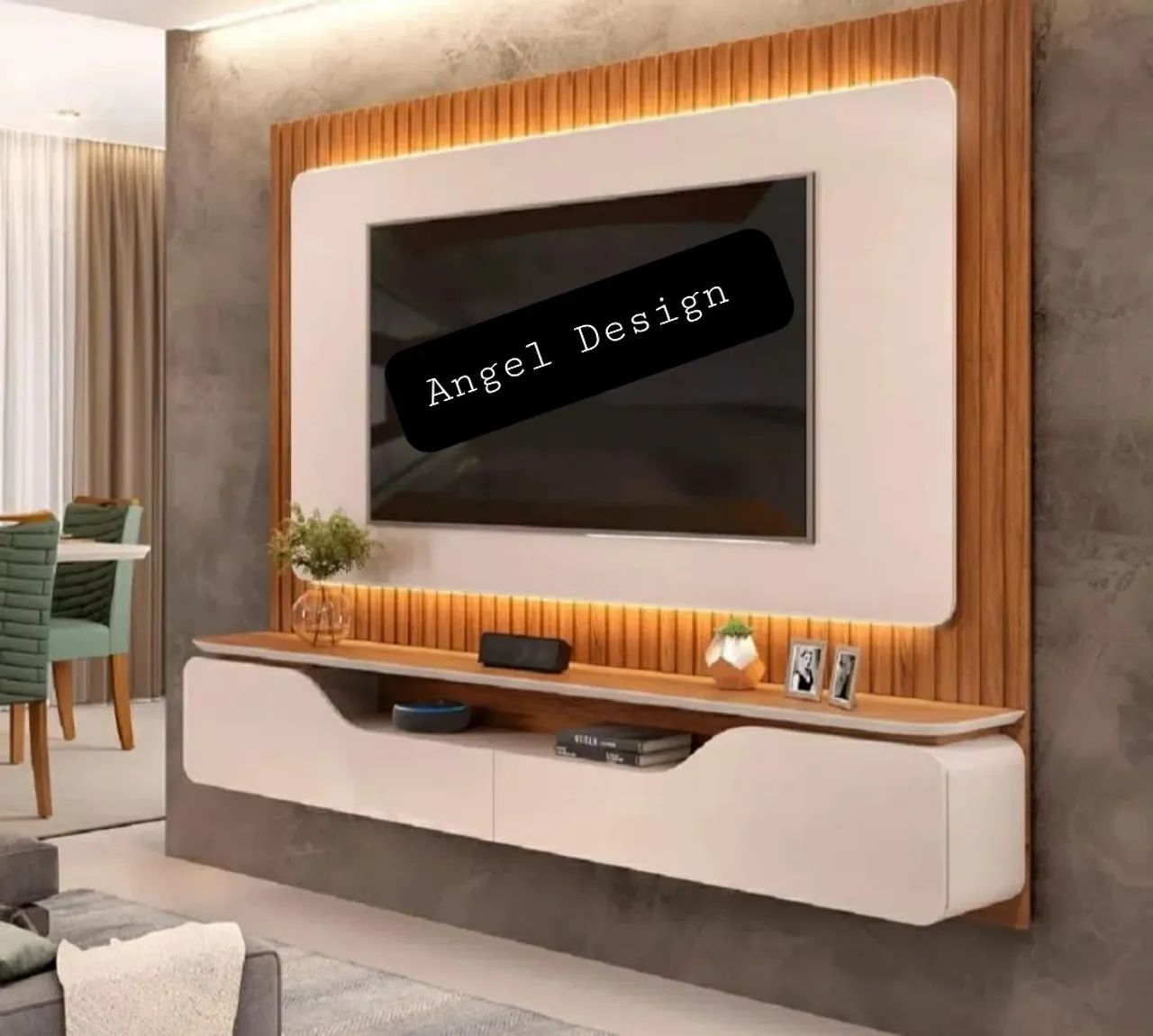 Painel TV suspenso com led 