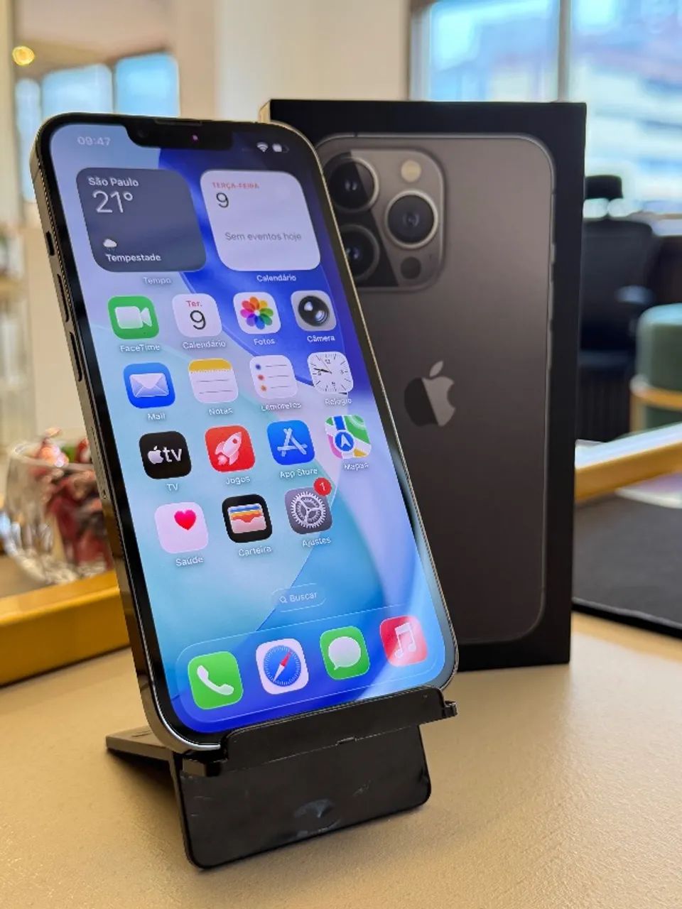 iPhone 13 Pro 256GB Grafite - SEMINOVO - LOJA FÍSICA - Celulares e