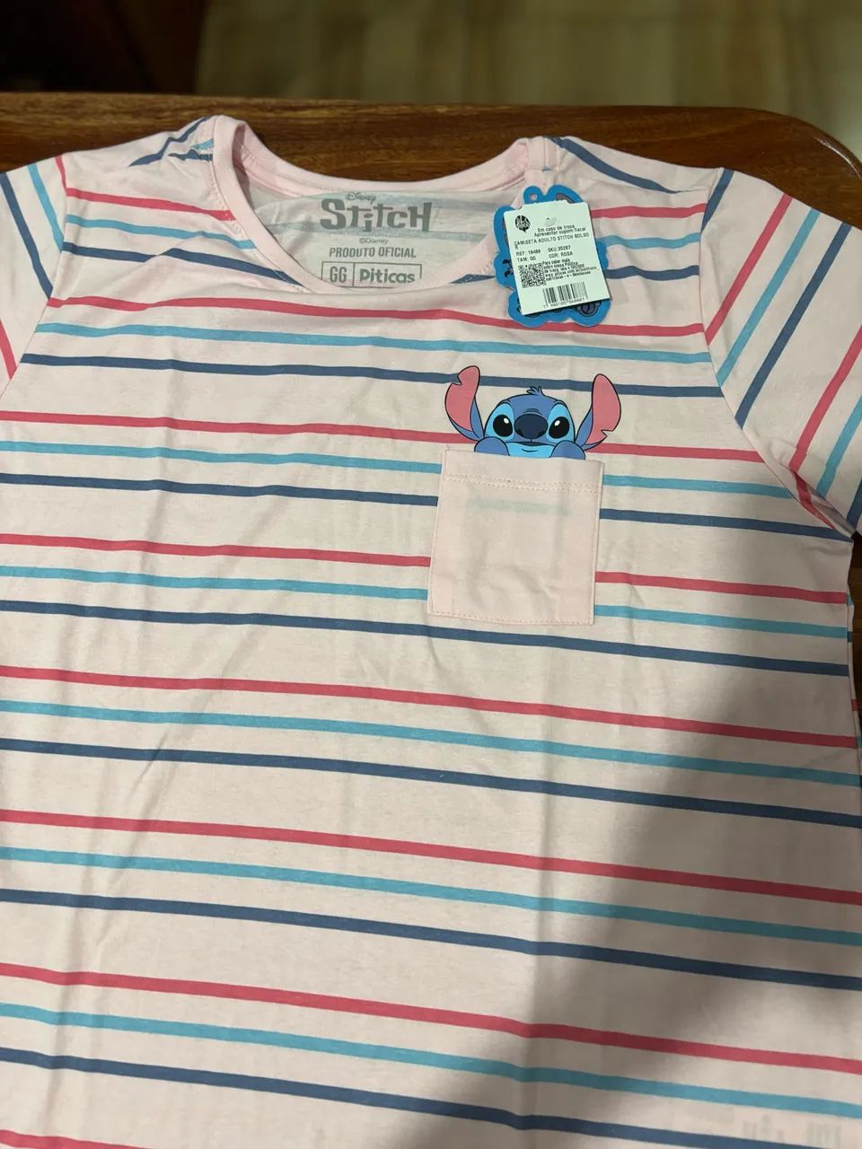 Camiseta original piticas Disney stitch GG nova - Foto 4