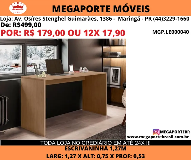 Escrivaninha Gávea 1,27m