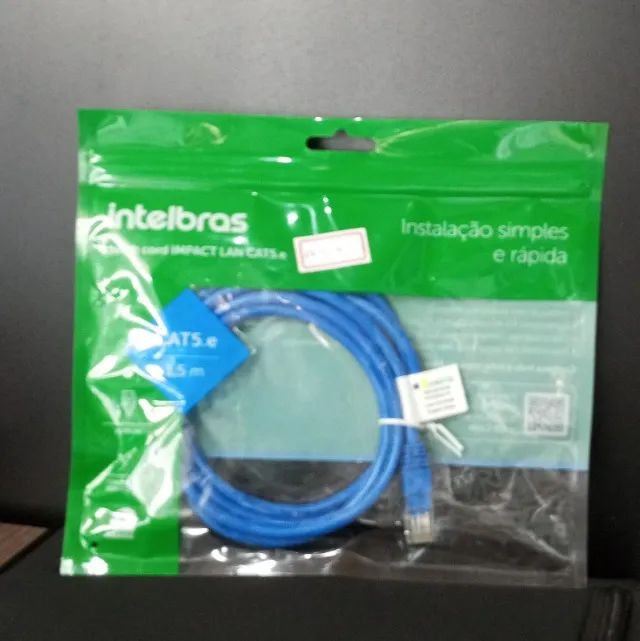 Cabo de Rede Patch Cord 1,5m Intelbras Cat5e