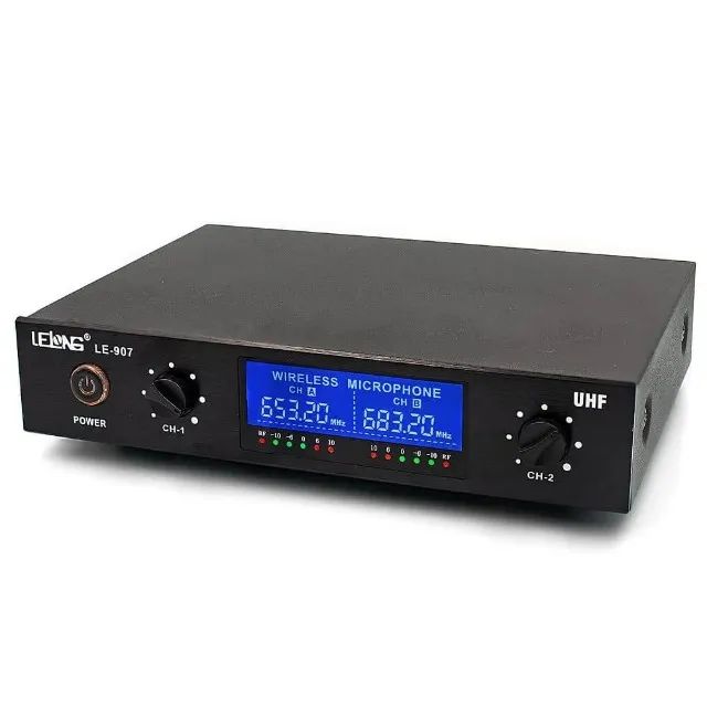Microfone Duplo Lelong Le-907, Profissional, UHF, Sem Fio, Wireless - Foto 4