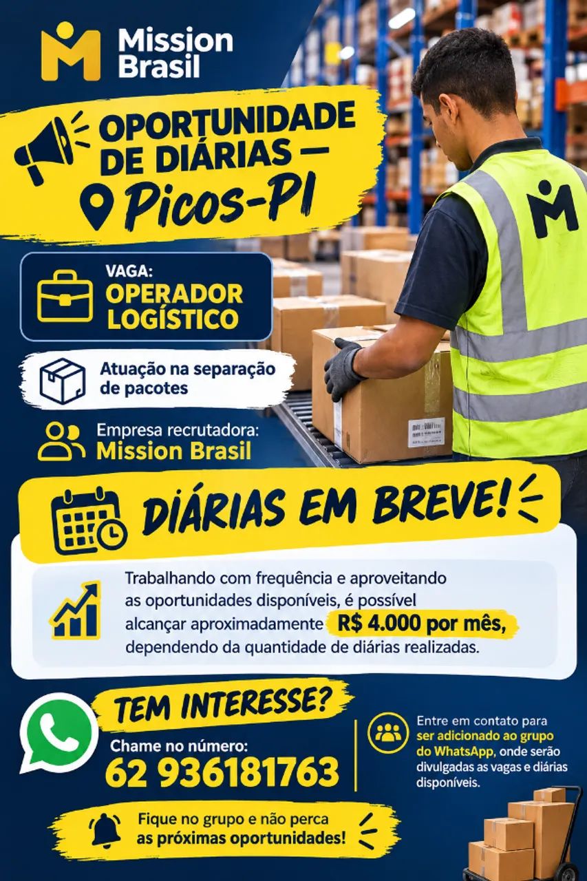 Vaga  Operador Logistico
