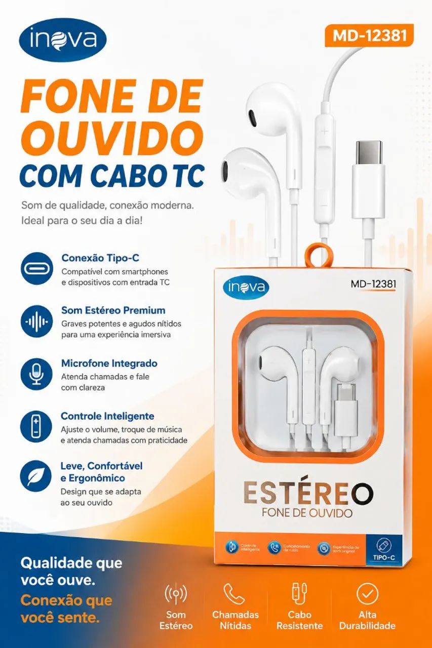 Fone de ouvido tc 