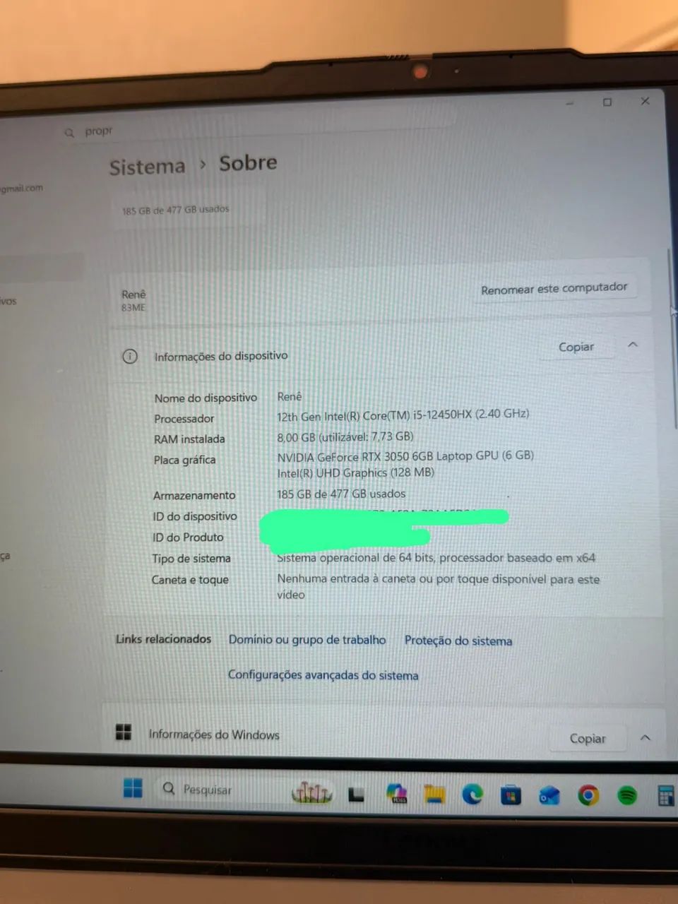 NOTEBOOK GAMER LENOVO LOQ RTX 3050 - Foto 3