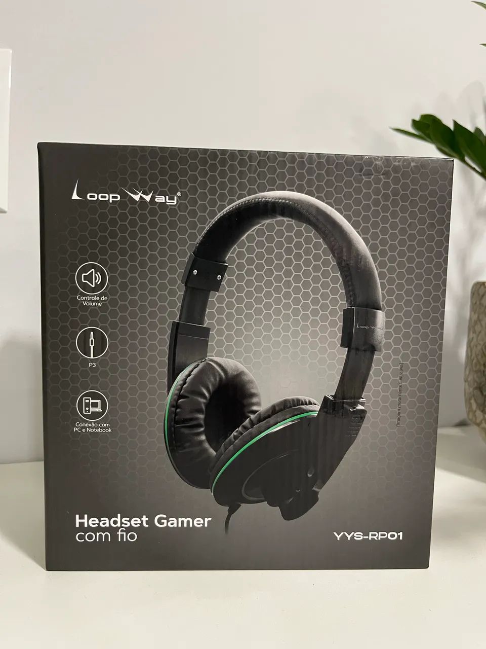 Headset Gamer Loop Way com Microfone - Nunca Usado