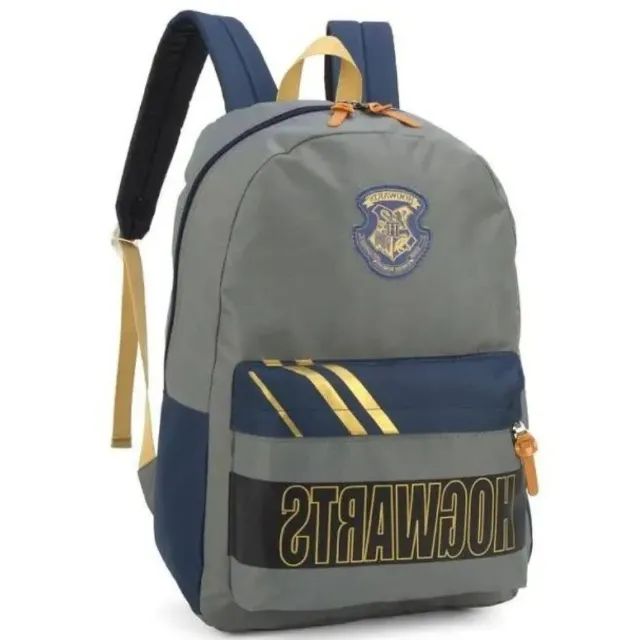 Mochila Juvenil Harry Potter Cinza Luxcel