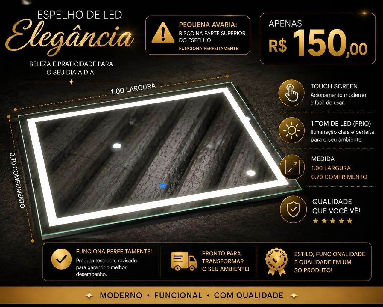 Espelho com led