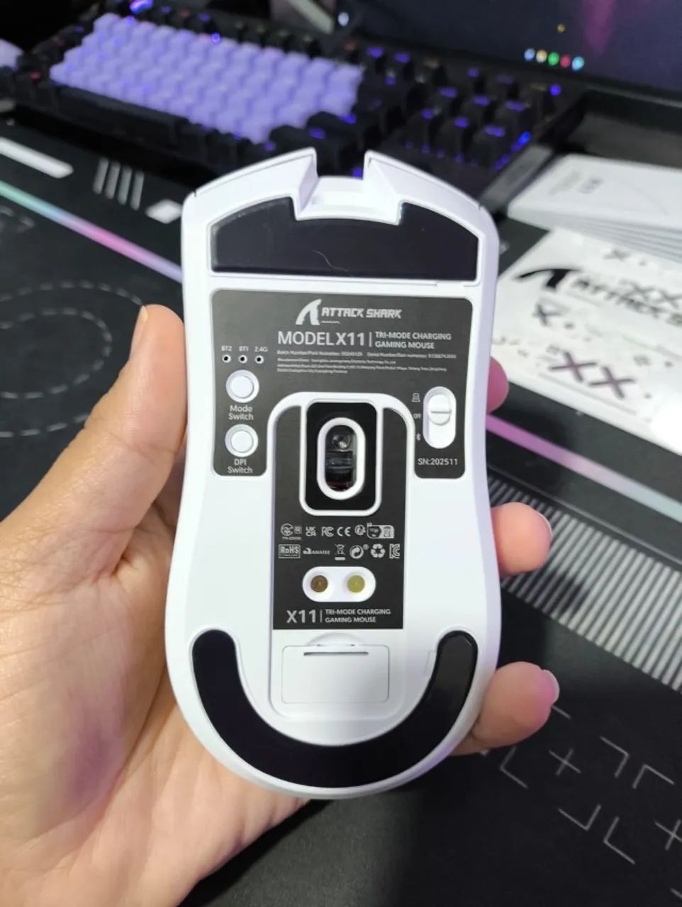 Mouse Attack Shark x11 com Dock - Foto 2