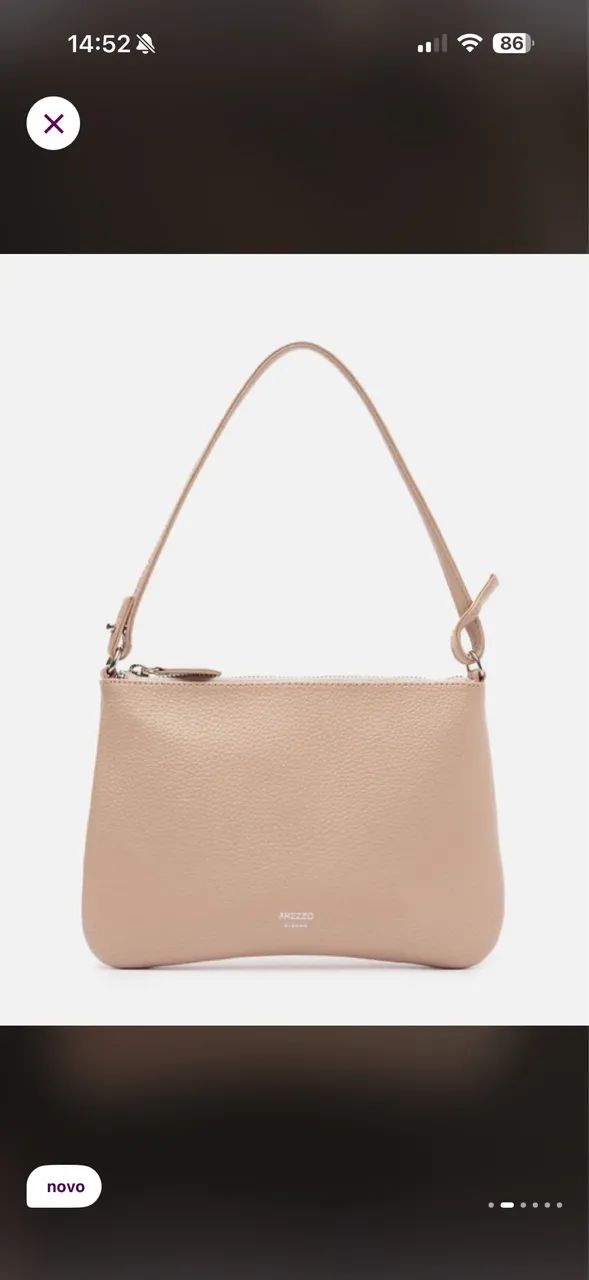 Bolsa Arezzo Morgana original nude 2 alças 