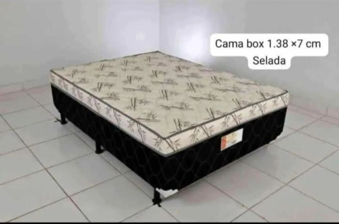 Cama box com 7 cm de espuma selada de 28