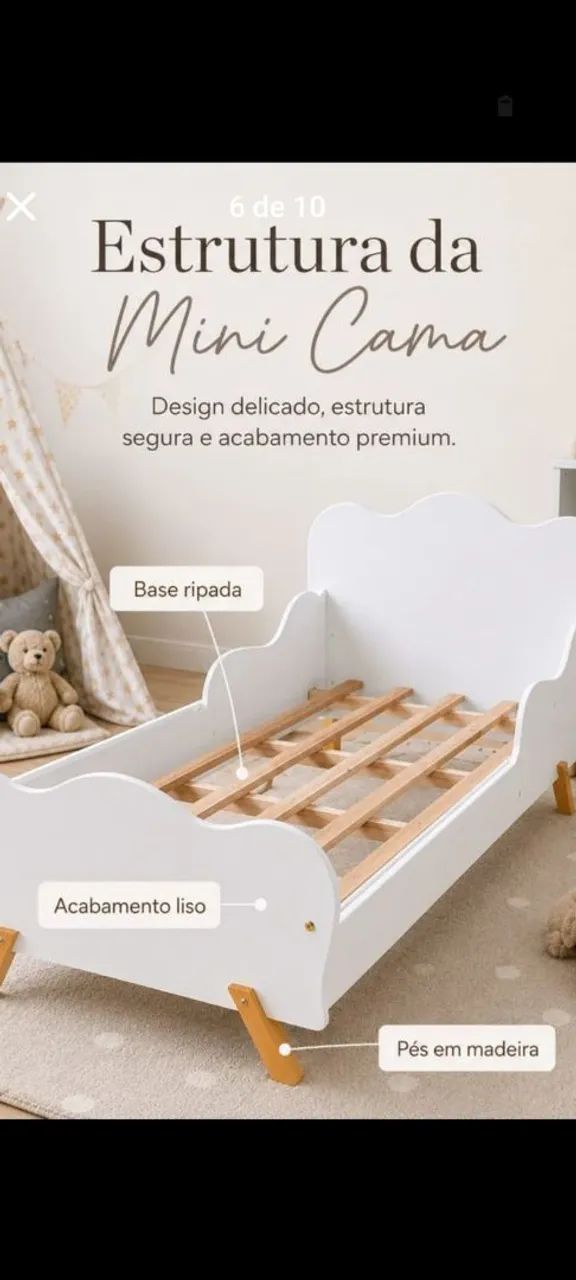 Promoção Mini cama infantil com colchão  - Foto 3