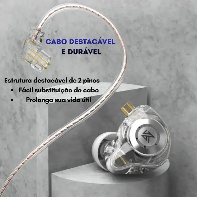 Fone de ouvido KZ Edx Pro X Com Mic - Foto 2
