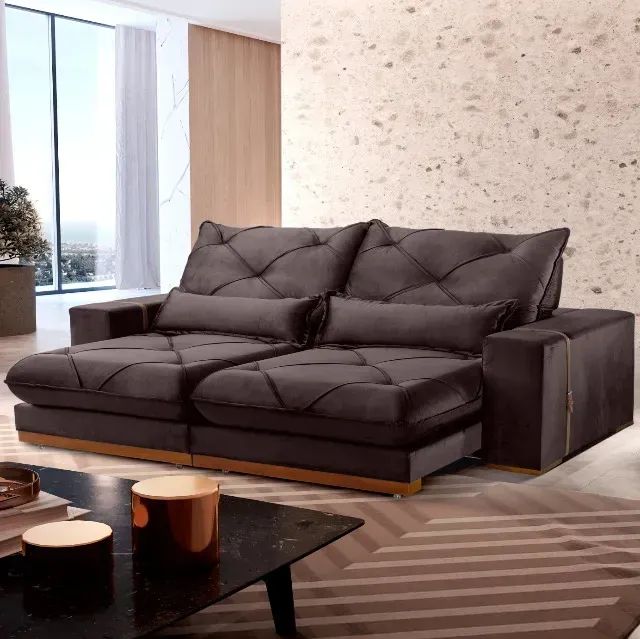 Sofá Retrátil e Reclinável Luanda 2,50m Produto Novo!! Pronta Entrega!! - Foto 4