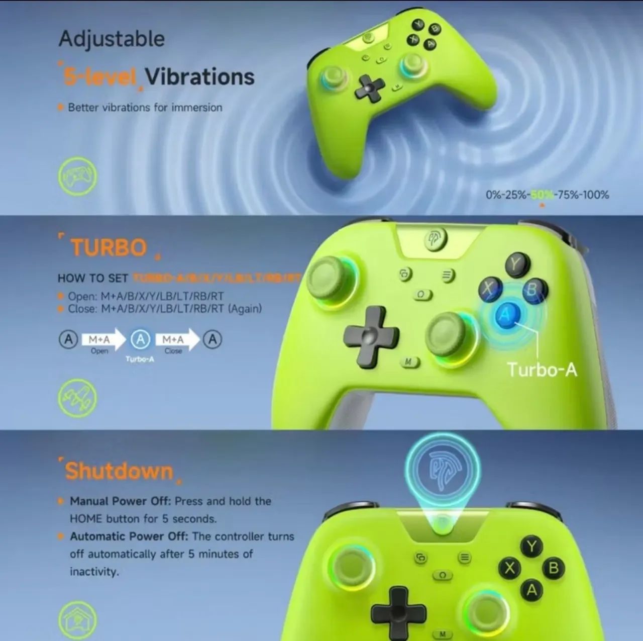 Controle Easysmx X05 Original - Hall Effect Tri-Modo PC Switch